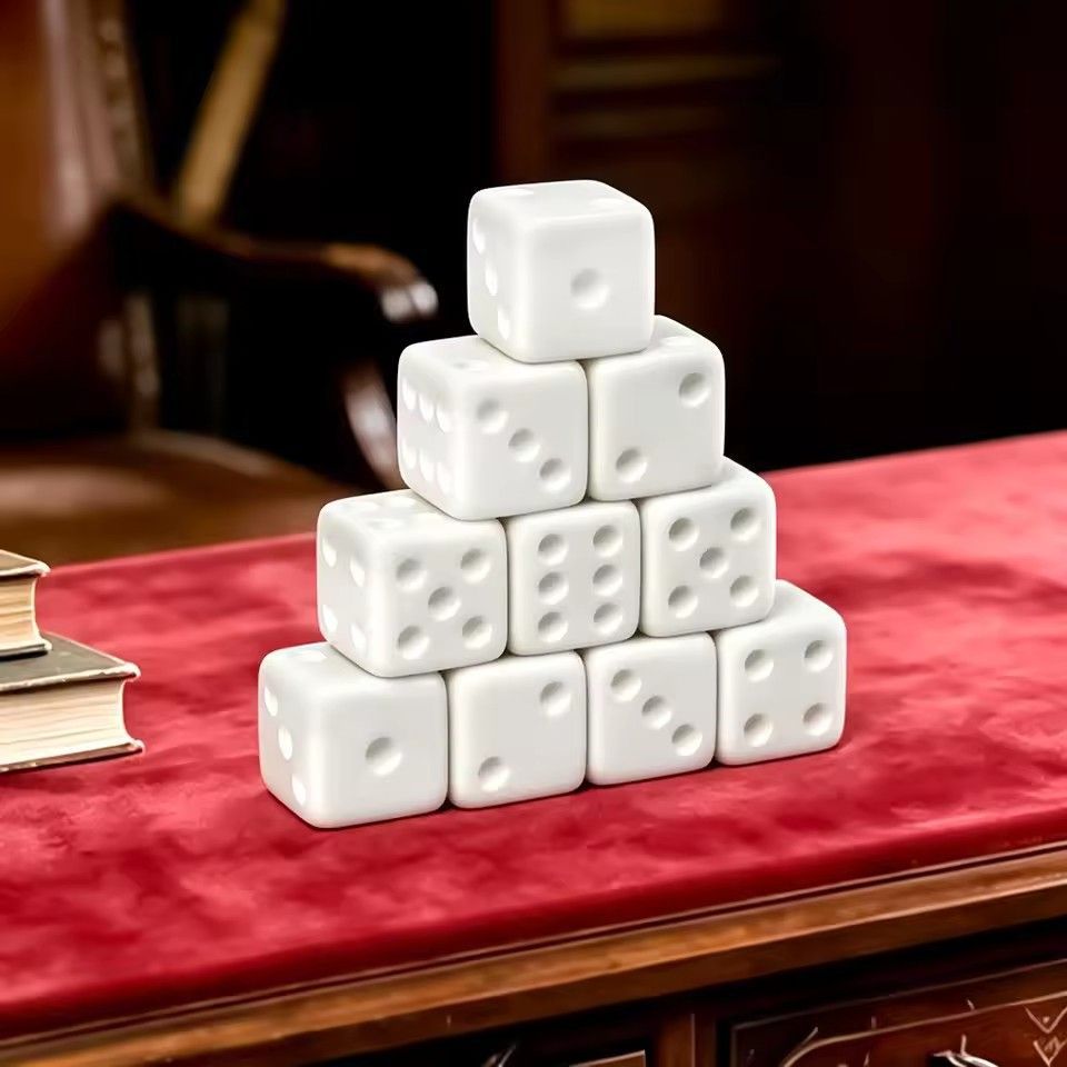 Puzzle Blank White - 10 Adet/takım Boş Beyaz Zar Eğlenceli