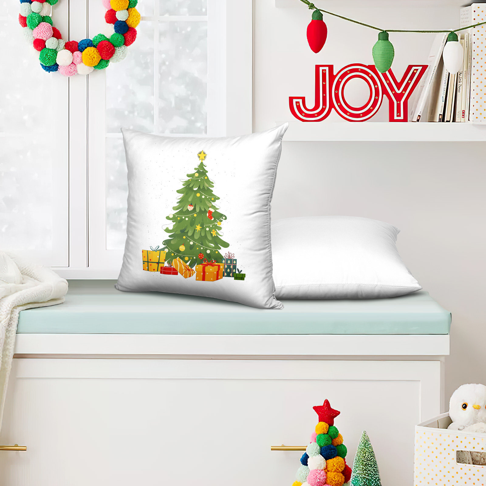 Pillow Cover Sublimation - 4 adet süblimasyon yastık kılıfı beyaz