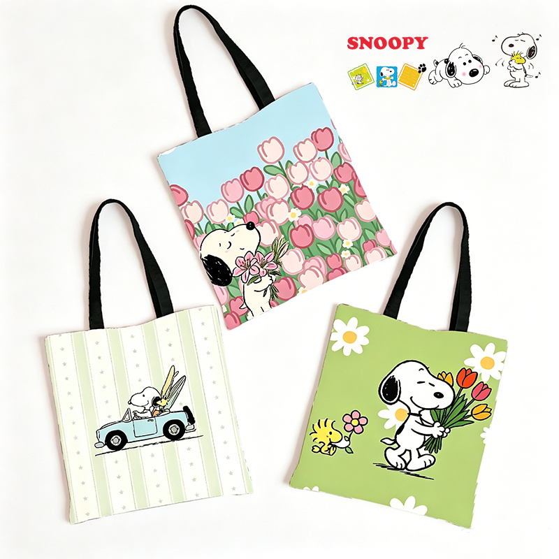 Tote Bag Sublimation - Snoopys Süblimasyon Kanvas Çanta Kadın Omuz