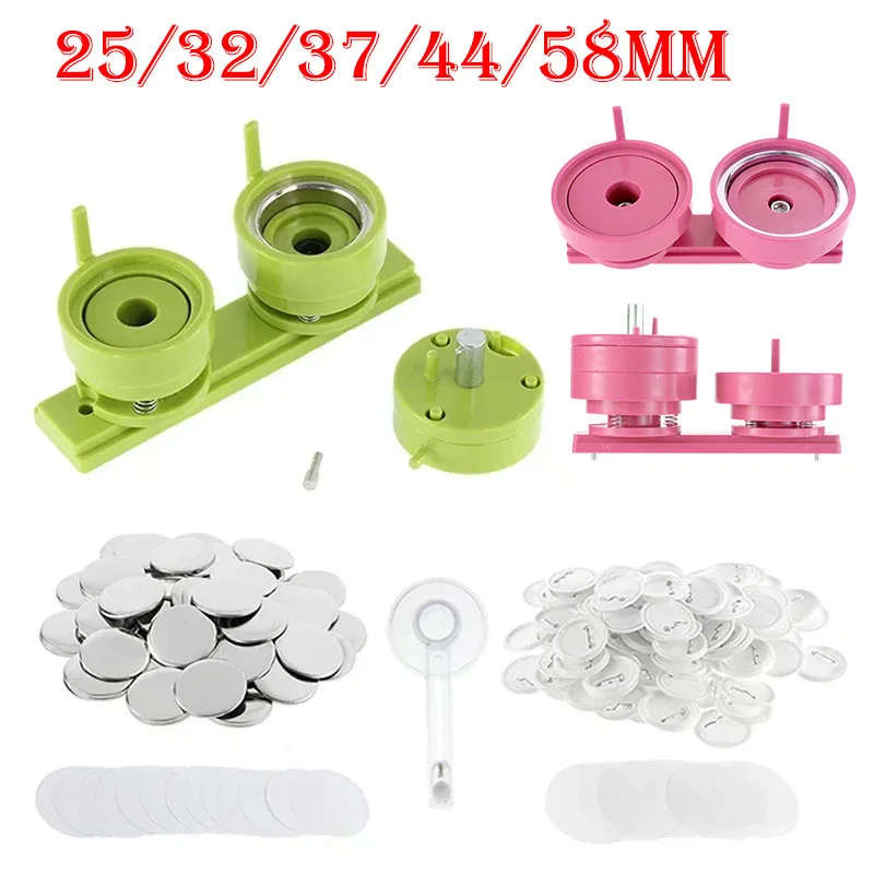 Button Badge Blank - 100 takım 25/32/37/44/58mm Rozet Pin Düğme