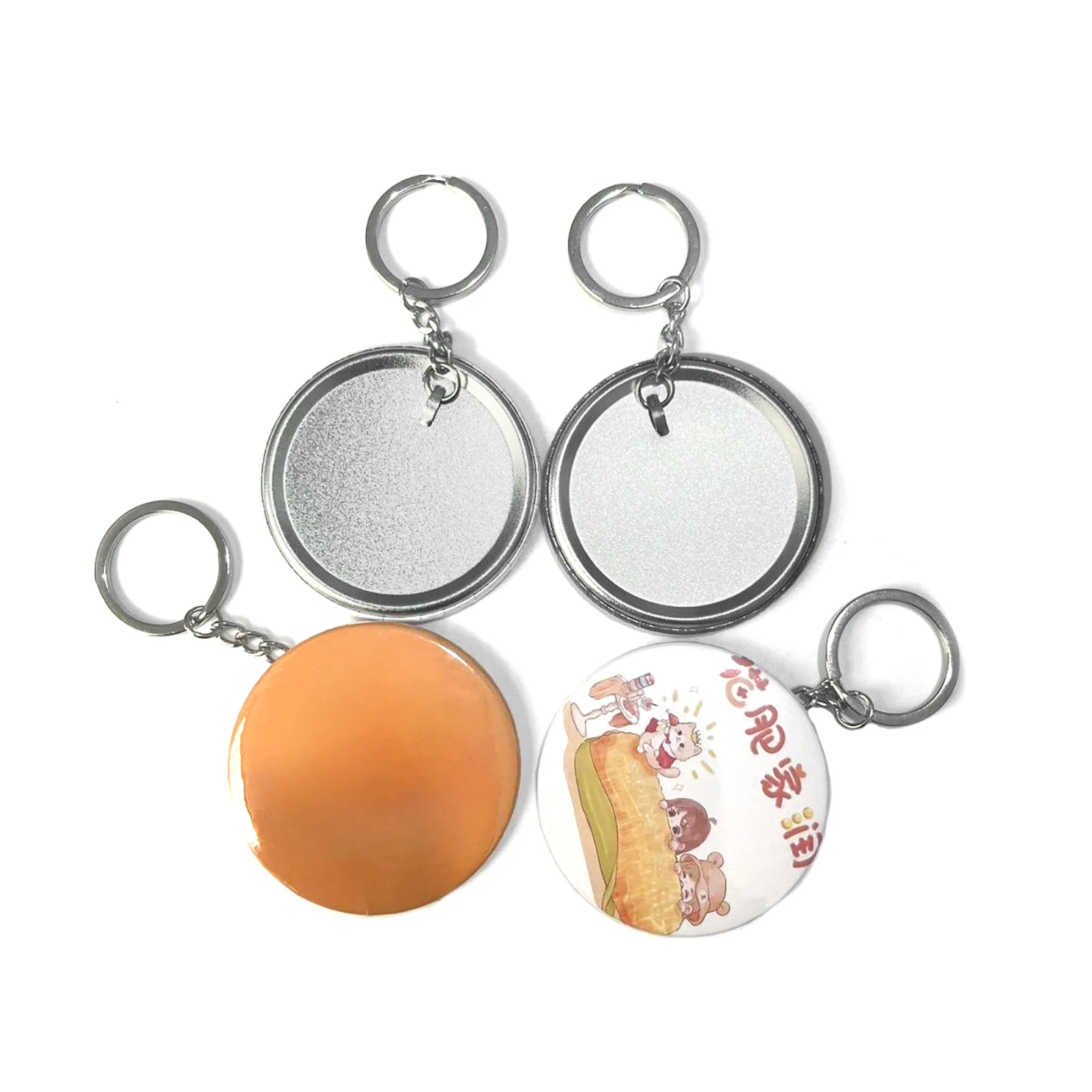 100 adet 44MM 58MM plastik Met - Button Badge Blank incelemesi ve fiyatı