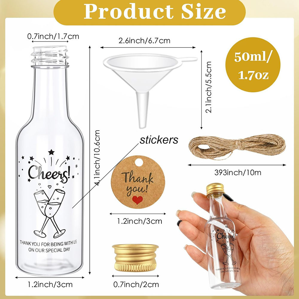 50'li Paket Mini İçki Şişeleri - Water Bottle Blank incelemesi ve fiyatı