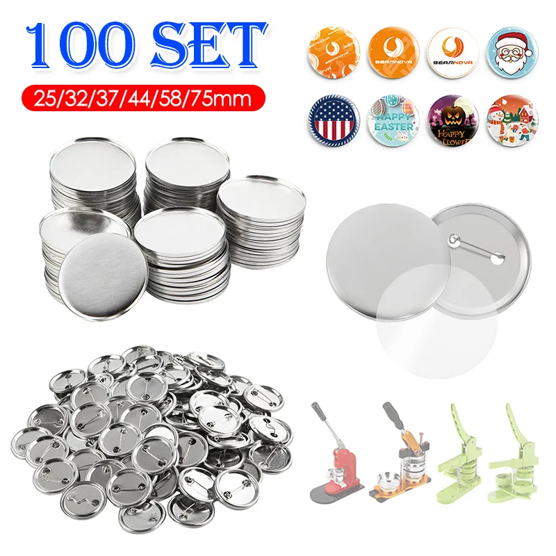100 takım Boş Rozet Pin Düğme  - Button Badge Blank incelemesi ve fiyatı