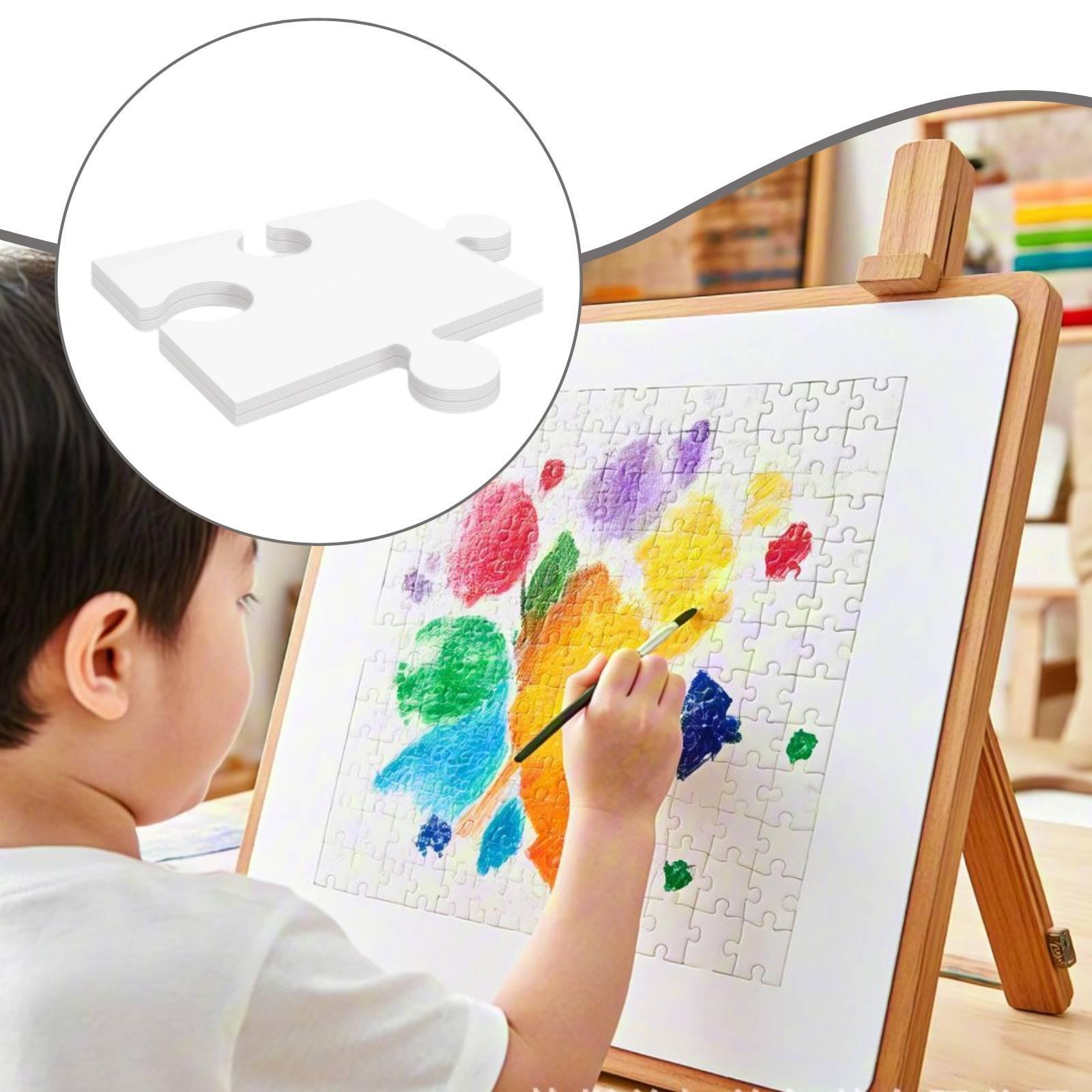 24 adet Beyaz Karton Boş Yapbo - Puzzle Blank White incelemesi ve fiyatı