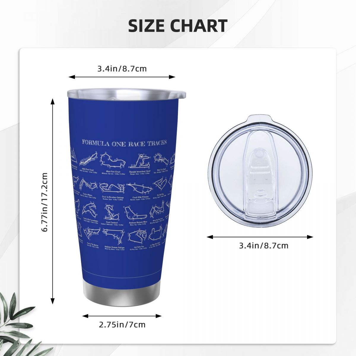 F1 Yarış Pistleri (Beyaz Şablo - Tumbler 20Oz White incelemesi ve fiyatı